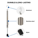 MEASUREMAN Dual-End Door Force Gauge, 0-35 Lbs/16kg Push Pull Tester, Stainless Steel Body with Hook, Door Closer & Lock Adjustment