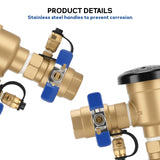 MEASUREMAN 1" Pressure Vacuum Breaker Assembly, Heavy-Duty Bronze Backflow Preventer for Sprinkler & Irrigation Systems, Provides Critical Backsiphonage Protection