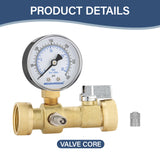 MEASUREMAN Air Over Water Test Kit, 2” Dial, 0-300 PSI, 1/4” NPT Top Mount with 3/4” Female Hose Connection for Leak Detection and Pressure Testing