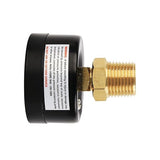 Measureman 2" Well Pump Pressure Gauge, 0-100psi/bar, 1/4" NPT Male with 1/2" NPT Adaptor, -3-2-3% Accuracy，Back Mount