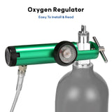 Measureman O2 Mini Oxygen Regulator Suits for CGA-870 Gauge Flow Rate 0-15lpm,Without Oxygen tubing Swivel Connector