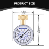 MEASUREMAN Blue 0-200 PSI Water Pressure Gauge, 2-1/2'' Dial, Hose bib Pressure Gauge, Home Water Pressure Tester, Durable 3/4” Hose Thread, Water Pressure Gauge for Home