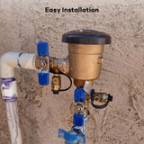 MEASUREMAN 1" Pressure Vacuum Breaker Assembly, Heavy-Duty Bronze Backflow Preventer for Sprinkler & Irrigation Systems, Provides Critical Backsiphonage Protection