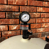 MEASUREMAN Manual Air Relief Valve, Pool Filter Valve with Pressure Gauge, Spa Filter Replacement