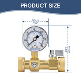 MEASUREMAN Air Over Water Test Kit, 2” Dial, 0-300 PSI, 1/4” NPT Top Mount with 3/4” Female Hose Connection for Leak Detection and Pressure Testing
