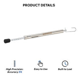 MEASUREMAN Dual-End Door Force Gauge, 0-35 Lbs/16kg Push Pull Tester, Stainless Steel Body with Hook, Door Closer & Lock Adjustment