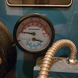 MEASUREMAN Commercial Tridicator Boiler Gauge Kit, 2.5" Dial, 0-200 PSI (ft H₂O) & 70-320°F, 1/4" NPT Back Mount with 1/2" NPT Adapter and O-Ring（2.95'' Stem）