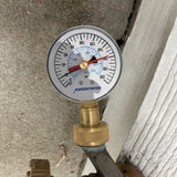 MEASUREMAN 0-200 PSI Water Pressure Gauge with Lazy Hand, 2-1/2'' Dial, Lead-Free, Stainless Steel Case, 3/4” Hose Thread, Water Pressure Gauge for Home