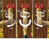MEASUREMAN RV 180-Degree Rotating Brass Hose Elbow Connector, RV Drinking Water and Garden Hose Adapter, Easy Grip Design