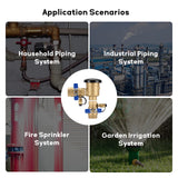 MEASUREMAN 1" Pressure Vacuum Breaker Assembly, Heavy-Duty Bronze Backflow Preventer for Sprinkler & Irrigation Systems, Provides Critical Backsiphonage Protection
