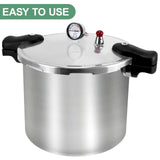 MEASUREMAN Black Steel Pressure Cooker Gauge, Pressure Canner Gauge, Steam Pressure Gauge, 2" Dial, Lower Mount, Including Hexagon Gasket and Nut