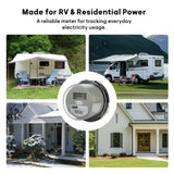 MEASUREMAN Digital Electric Meter 120V 2 Wire KWH Watt Meter for Home & RV – High Precision Energy Usage Monitor, LCD Display, ANSI Standard, Residential & Recreational Vehicle Power Measurement