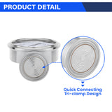 MEASUREMAN 0-30 PSI Sanitary Pressure Gauge - Liquid Filled Stainless Steel for Brewery & Food Processing, 4" Dial with 1.5" Tri-Clamp Bottom Mount