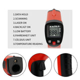 MEASUREMAN Infrared Thermometer (Not for Human),Standard Size Temperature Gun Non-Contact Digital Laser Thermometer -58°F to 1022°F (-50°C to 550°C)