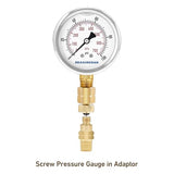 MEASUREMAN Brass Gauge Adaptor 1/4NPT Female，2-1/2 OAL x 1-2/5" x 1/8" Probe with Stainless Steel Sheath，Pressure Gauge Fitting kit