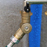 MEASUREMAN RV 180-Degree Rotating Brass Hose Elbow Connector, RV Drinking Water and Garden Hose Adapter, Easy Grip Design