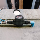 MEASUREMAN 3/4” Non-Pulsed Multi-Jet Cubic Meter Water Meter, Lightweight Plastic Body, 20mm Flow Capacity, Cost-Effective Solution for Home Cold Water Systems