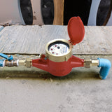 MEASUREMAN 1/2” Non-Pulsed Multi-Jet Gallon Hot Water Meter, Durable Brass Body, 15mm Flow Size, Accurate Monitoring for Home and Residential Hot Water Systems