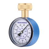 MEASUREMAN Blue 0-200 PSI Water Pressure Gauge, 2-1/2'' Dial, Hose bib Pressure Gauge, Home Water Pressure Tester, Durable 3/4” Hose Thread, Water Pressure Gauge for Home