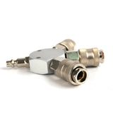 3-Way 1/4" Universal Steel Air Manifold with Quick Connect Couplers Air Compressor Manifold Quick Connect Fittings-20pcs