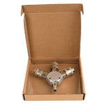 3-Way 1/4" Universal Steel Air Manifold with Quick Connect Couplers Air Compressor Manifold Quick Connect Fittings