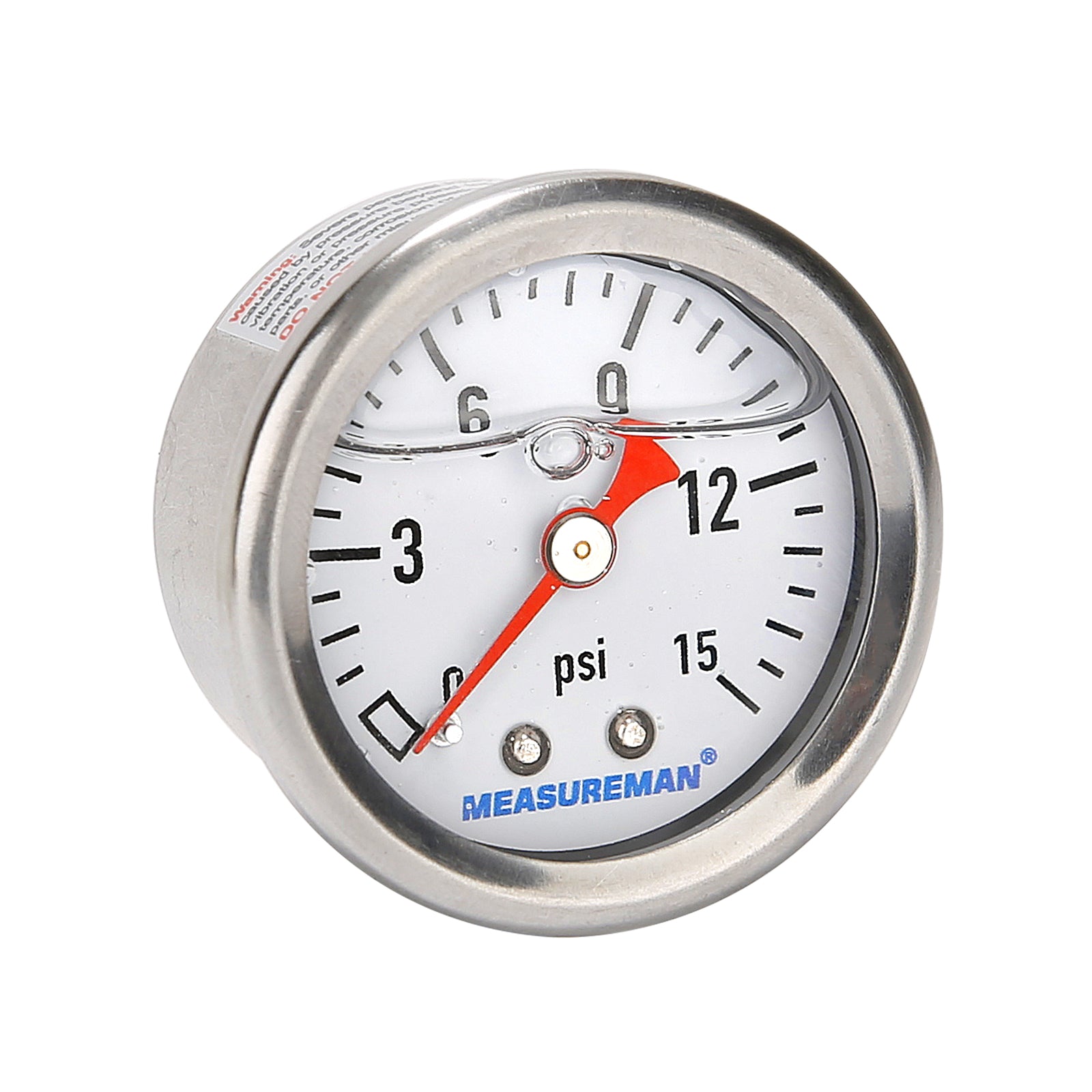 MEANLIN 0-3psi Low Pressure Gauge — Diaphragm Type, 1/4” NPT, 2-1/4” Dial, With Adjustable Water Column & Brass Bushings