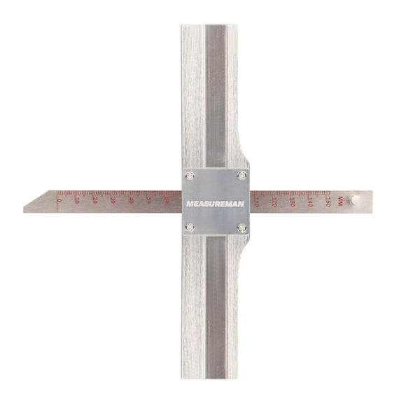 Measureman Professional Aluminum Alloy Tire Tread Depth Gauge, Wide Scale, 0-150mm