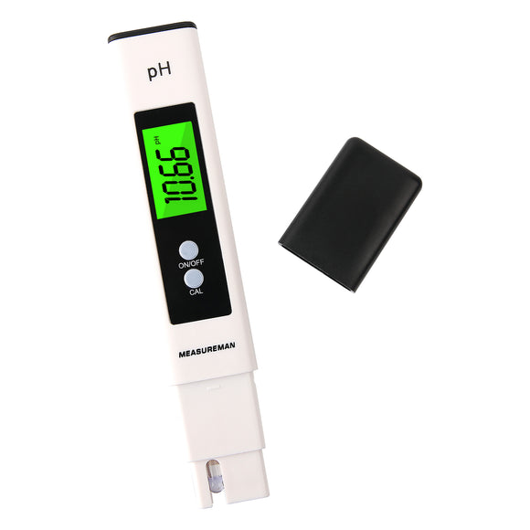 MEASUREMAN PH Meter, Digital PH Tester 0.01 PH High Accuracy Water Quality Tester with 0-14 PH Measurement Range