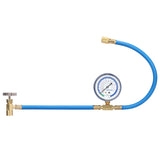 Measureman Can Tap with Gauge, Refrigerant Recharger with Pressure Gauge, R-134a Can Tap to R-12/R-22 1/4" Female Port, 20" Hose