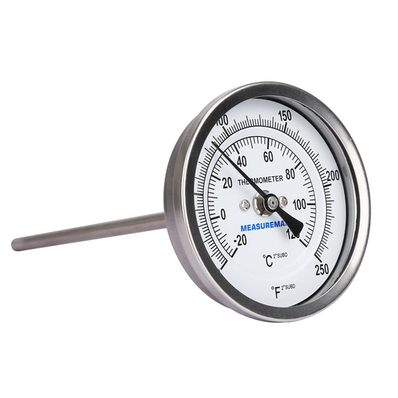 Measureman Fully Stainless Steel Pot, Kettle, Brewing Bimetal Dial Thermometer, 3