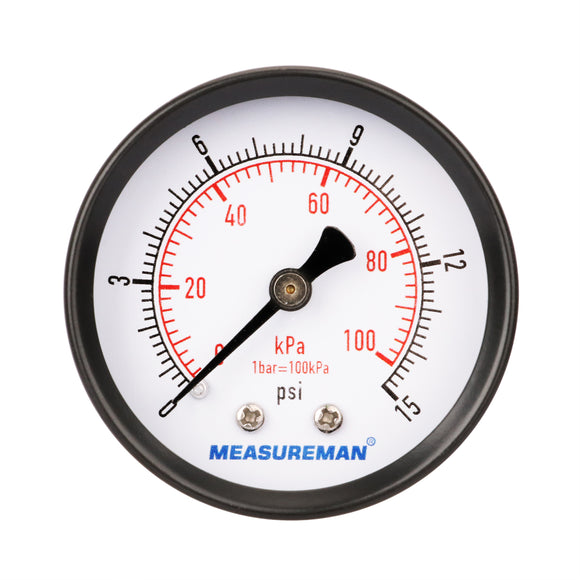 Measureman Low Pressure Gauge Economic Dry Air Pressure Gauge, 2