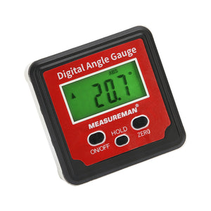 MEASUREMAN Digital Level Protractor Inclinometer Magnetic Level Angle Meter with Hold Function Angle Finder Level Box Angle Measuring Tool