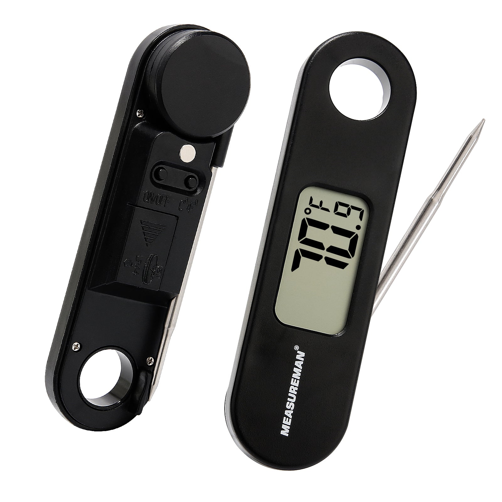 MEASUREMAN Digital Instant Read Foldaway Meat Thermometer Black ABS bo –  Measureman Direct