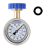 MEASUREMAN 2-1/2" Lead-Free Water Proof Anti Vibration Pressure Test Gauge, Garden Hose Pressure Gauge, 3/4" Female Hose Thread, 0-200 psi/kpa