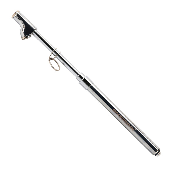 MEASUREMAN Heavy Duty Extended Head Truck External Re-Calibration Service Tire Gauge, Solid Brass Body, Aluminum Slide, with Hook, Range 10-150psi