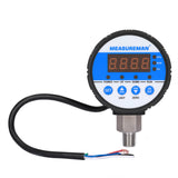 Measureman 3-1/8" Dial Size Vacuum Digital Pressure Control, Pressure Switch, 1/4"NPT Lower Mount, -15psi-0, 110VAC, 1% Accuracy, LED Display