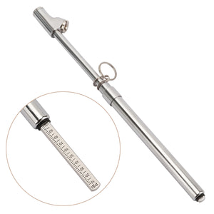 MEASUREMAN Heavy Duty Dual Head Truck Tire Gauge, Solid Brass Body, Aluminum Slide, with Hook, Range 10-150psi  5pieces