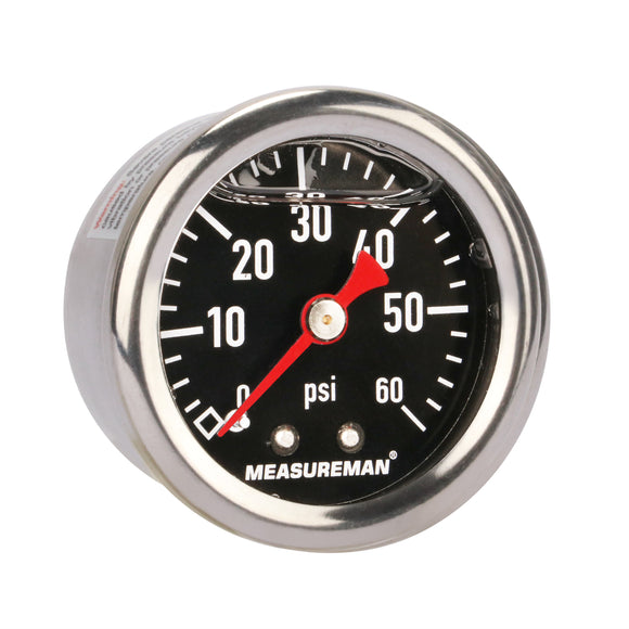 MEASUREMAN Fuel Pressure Gauge 0-60psi 1.5