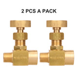 Measureman Brass Mini Needle Valve 1/4"NPT Male x Female Working Pressure 1000psi