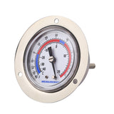 Measureman Vapor Capillary Flanged Panel Mount Refrigeration Thermometer, 2" Dial, 48" Capillary, -40-65 deg F/-40-20 deg C, Re-Calibration Available"