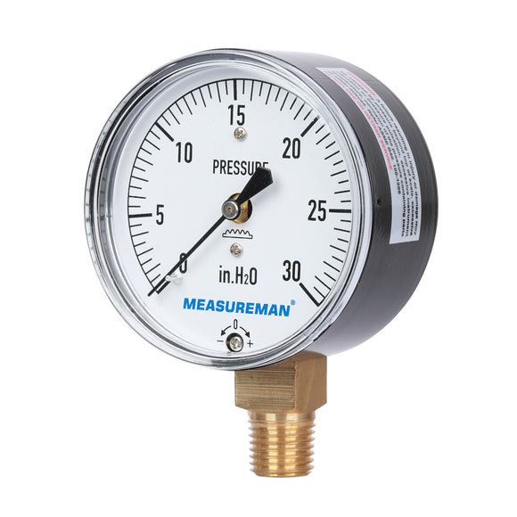 Measureman Diaphragm Type Capsule Low Pressure Gauge, 2-1/2