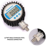 Measureman 3-1/8" Dial Size, Digital Pressure Gauge, 0-10000psi/bar/Mpa, 1/4"NPT Lower Mount, 0.25% Accuracy