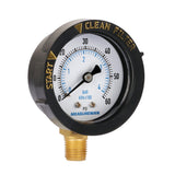 MEASUREMAN 2" Start and Clean Filter Pressure Gauge, Swimming Pool Filter Pressure Gauge, Spa, Aquarium, Water Pressure Gauge, 1/4" NPT Lower Mount 0-60Psi/bar 100pieces