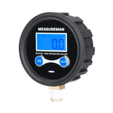 Measureman 2" Dial Size Digital Air Pressure Gauge with 1/8'' NPT Bottom Connection and Protective Boot, 0-60psi, 0.1Psi Resolution, Accuracy 1%, Battery Powered