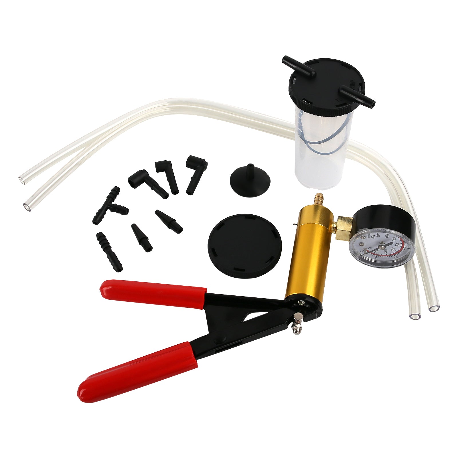 Hand Held Vacuum Brake Bleeder Kit With Pressure Pump Tester - For Bleeding Brake Fluid