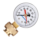 Measureman 2" Water Pressure Test Gauge, 3/4" Female Hose Thread, 0-200 psi/kpa with Maximum Pressure Memory 50pieces