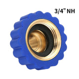 MEASUREMAN Garden Hose Adaptor Lead Free Brass, 3/4"" Female Hose x 1/4"" NPT Female, 360 Degree Swivel
