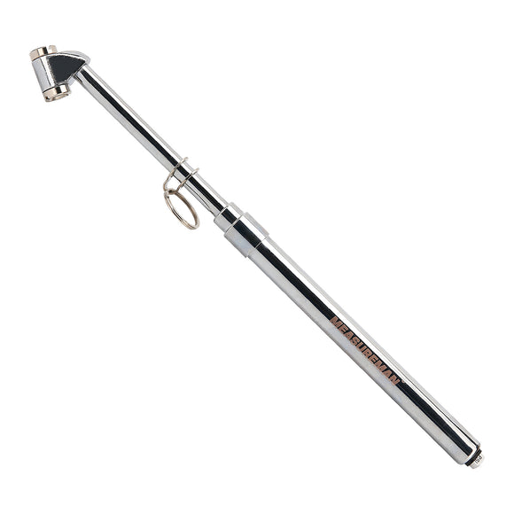 MEASUREMAN Heavy Duty Dual Head Truck External Re-Calibration Service Tire Gauge, Solid Brass Body, Aluminum Slide, with Hook, Range 10-150psi