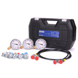 MEASUREMAN Portable Excavator Hydraulic Pressure Test Coupling Kit, Including 6 Test Couplings, 3 Pressure Gauges, 2 Test Hoses for Excavator Construction Machinery
