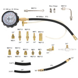 MEASUREMAN Fuel Injection Pump Pressure Gauge, Automotive Injector Gasoline Tester Tool Kit，0-140PSI/10 Bar